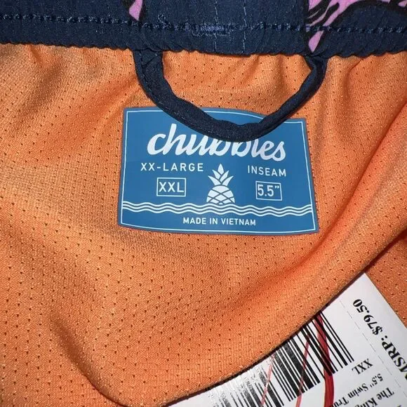 Chubbies Men's 'The King of the Seas 5.5 Classic Swim Trunks Size XXL